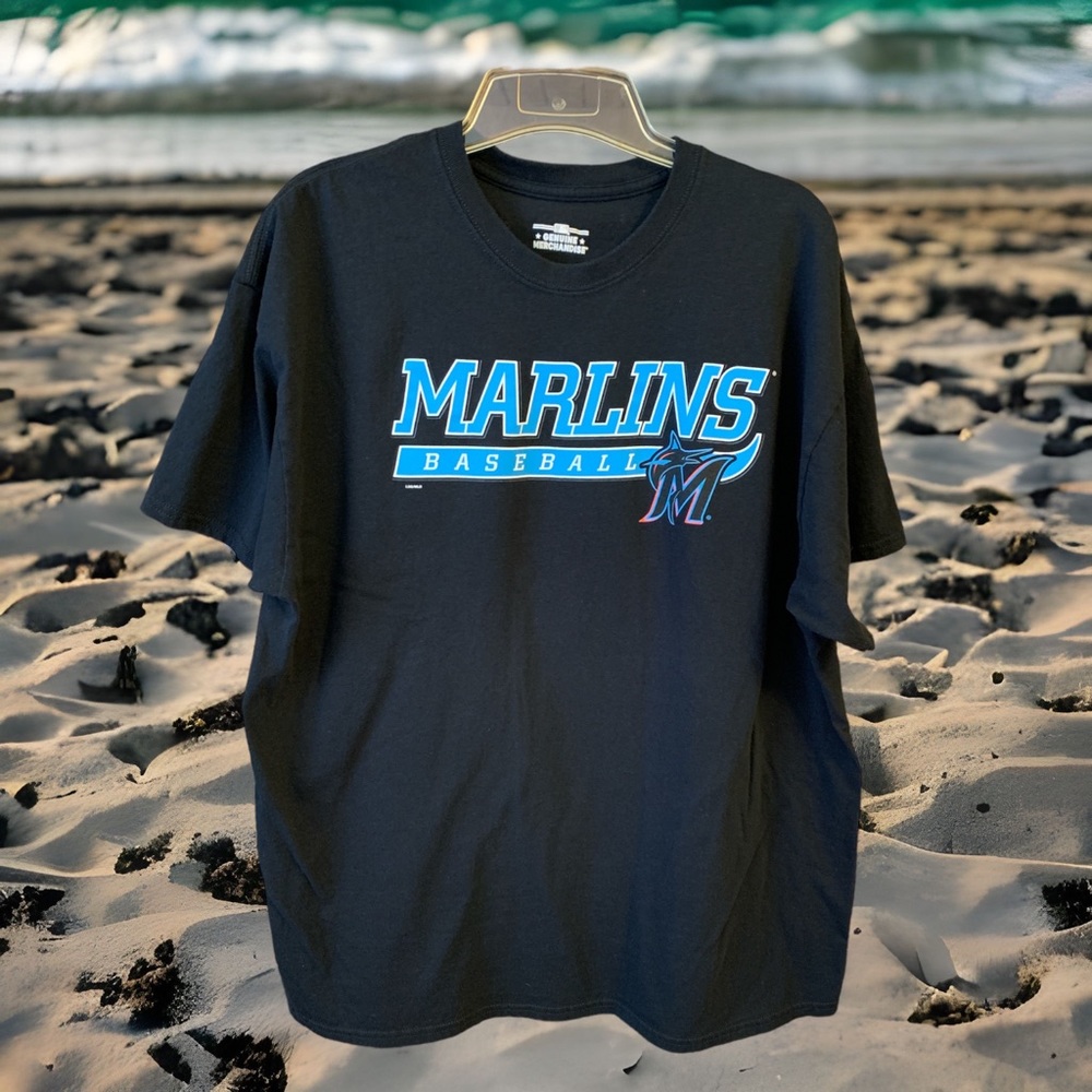 🌞Summer Clearance Genuine MLB Merchandise Miami Marlins Mens Baseball T-Shirt